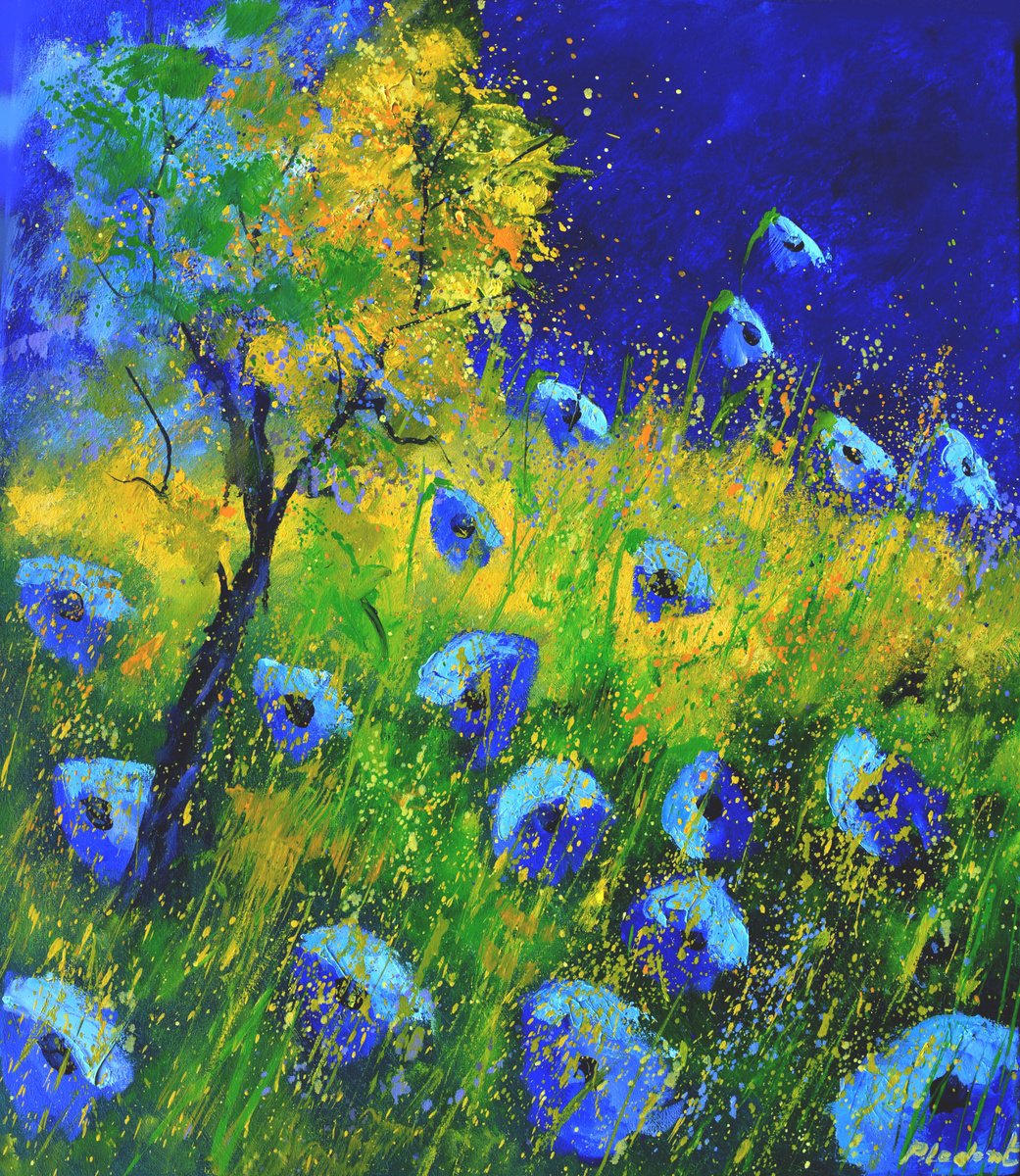 Blue poppies by Pol Henry Ledent