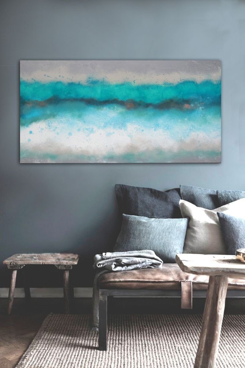 in grey borders Acrylic painting by Dee Brown Artfinder