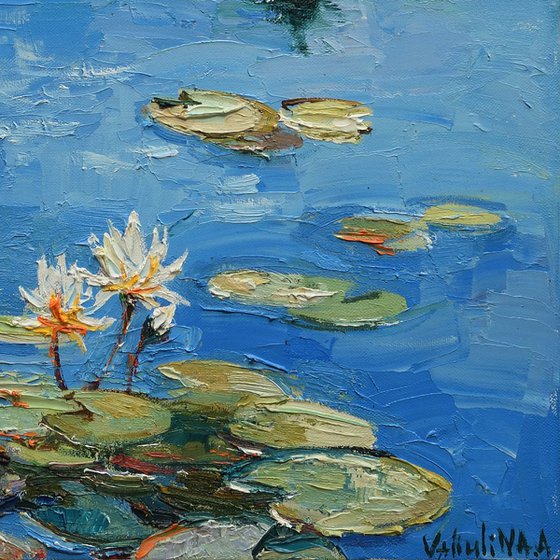 Water lilies Original Oil painting