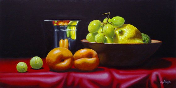The red tablecloth