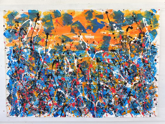 Flowers at sunset by M.Y.