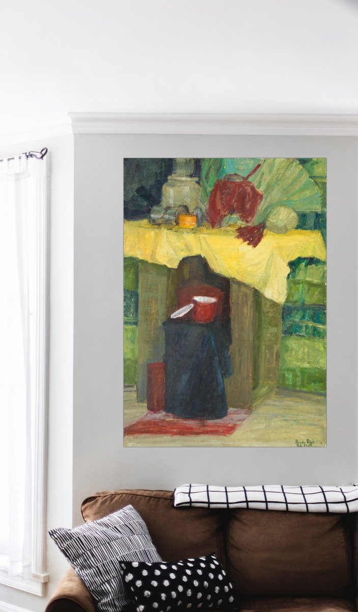 Still Life with a Red Pot by Pamela Rys
