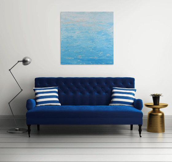 Fresh Blue - Modern Abstract Expressionist Seascape