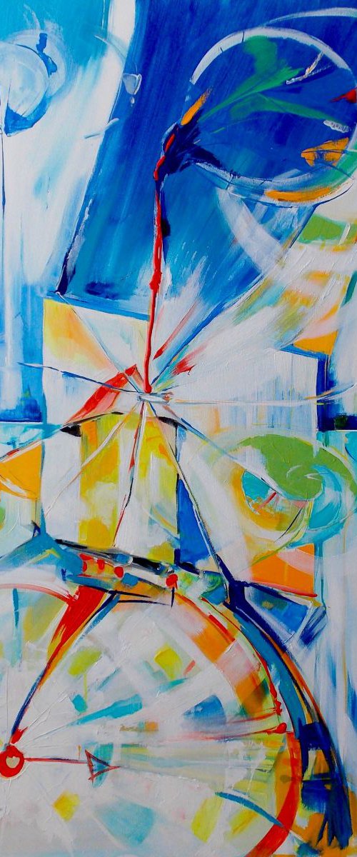 The windmills  100 x 60 cm. by Maria Paunova
