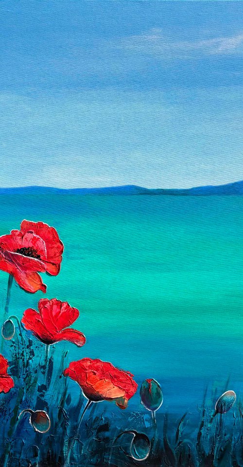 "Poppies by the sea" by OXYPOINT