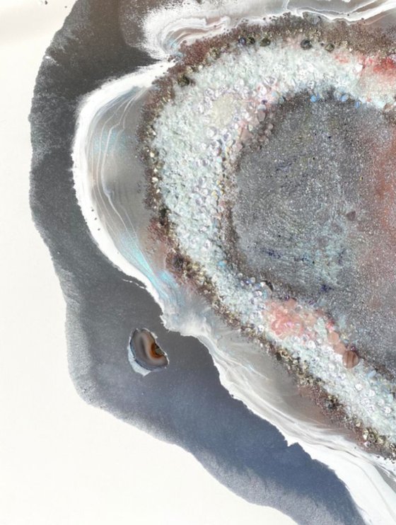 Serenity Crystal Heart with Moonstones