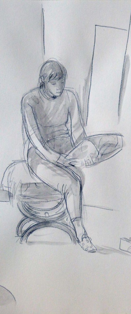 Reader 14, 29x41 cm by Frederic Belaubre