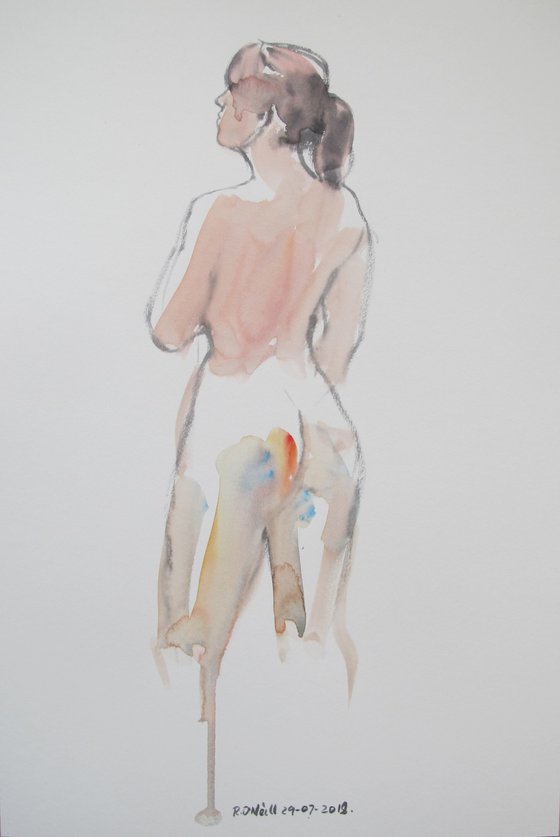 Standing female nude