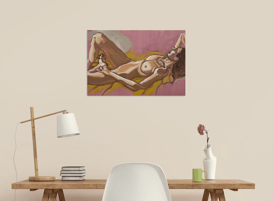 Reclining Nude (Purple)