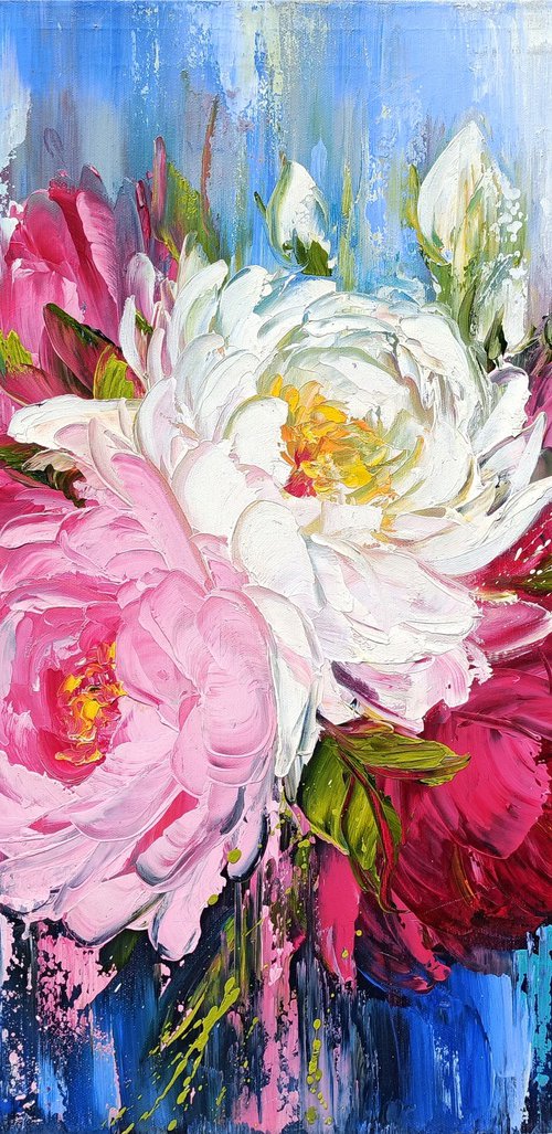 Colorful peonies by Marieta Martirosyan