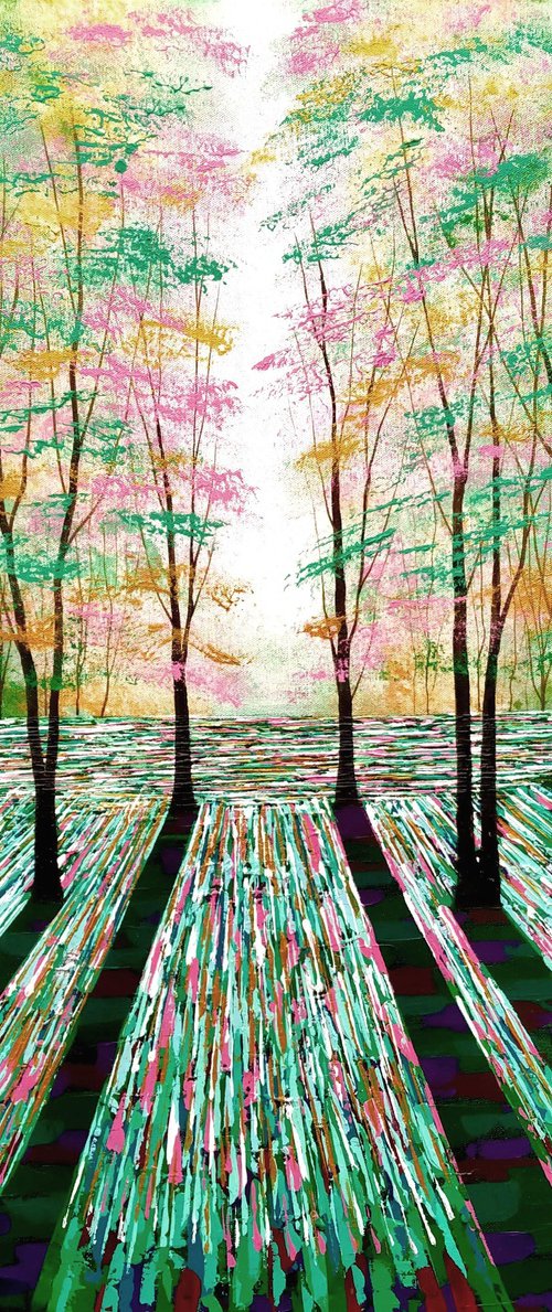Emerald and Rose Wood by Amanda Horvath