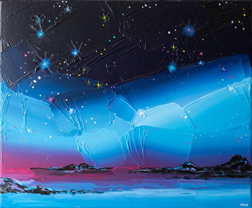 Iridescent Night Sky 33 by Joseph Villanueva