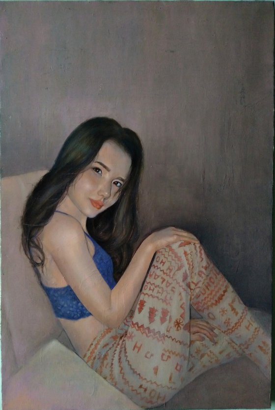 Anora (40x60cm, oil canvas, ready to hang)