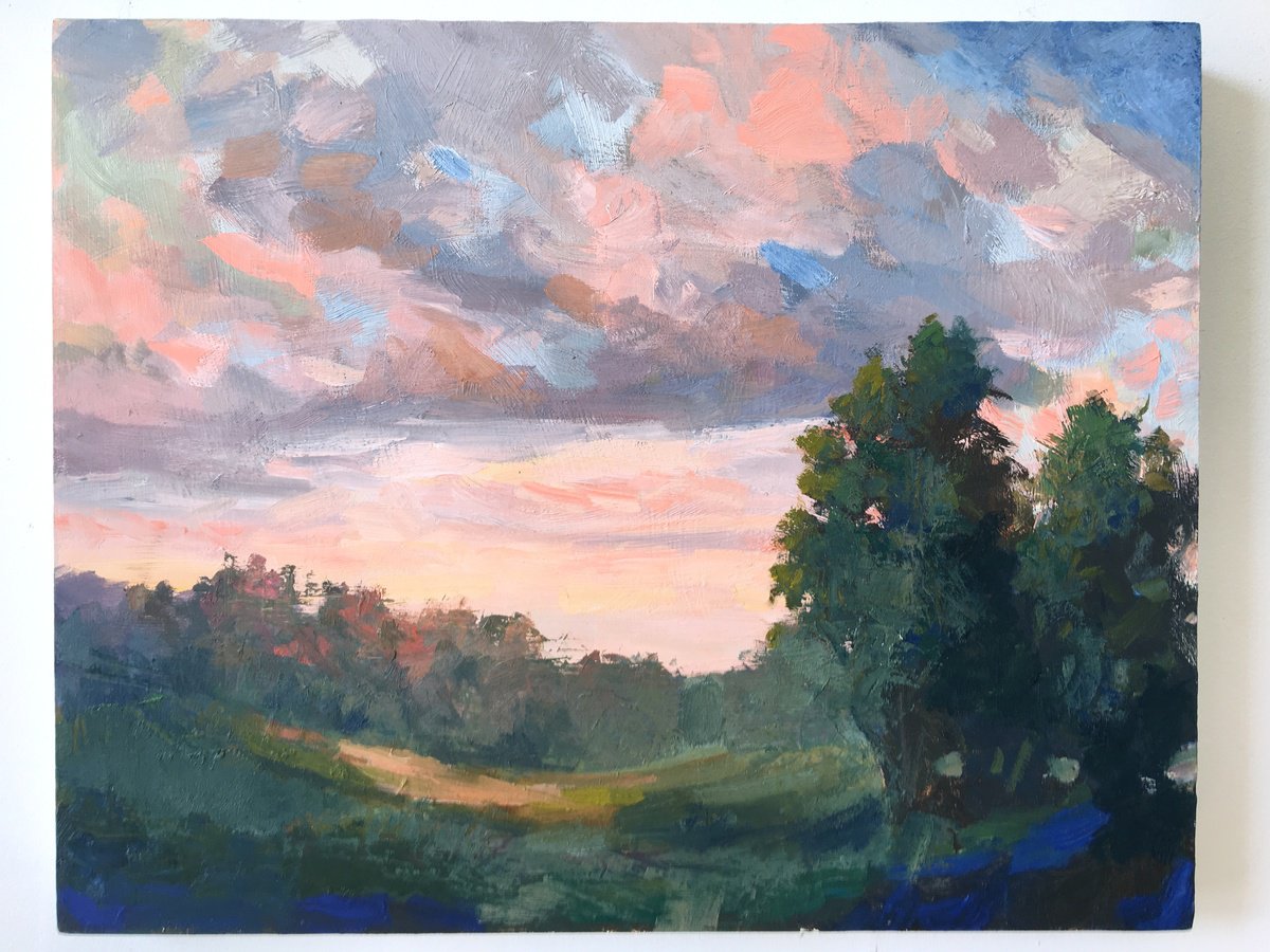 Impressionistic Landscape Oil Painting By Dena Adams, 20 X 16, Recollection Of Light, Original Artwork