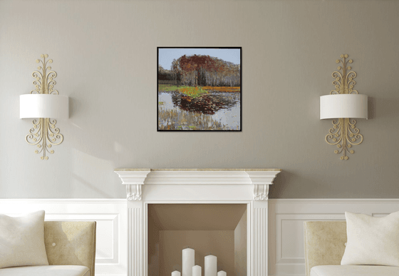 Reflection 30x30 inch 76x76 cm by Bo Kravchenko