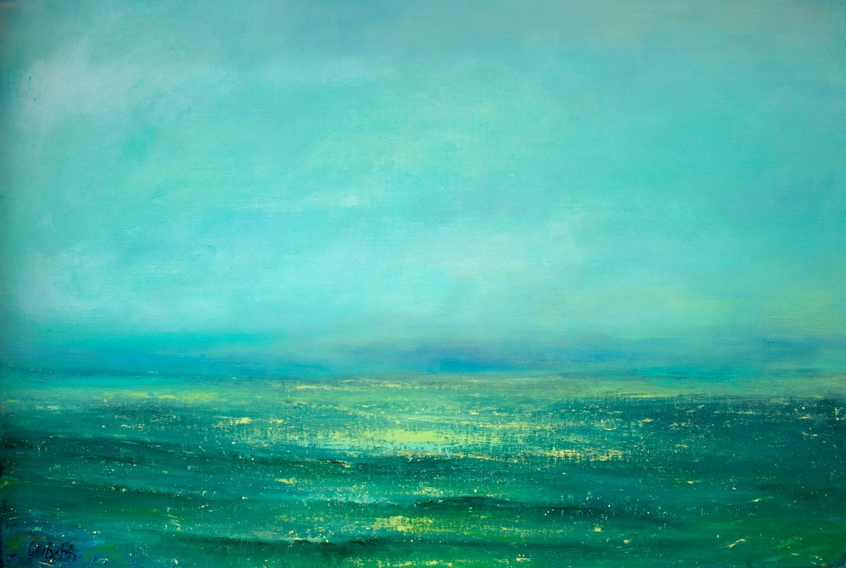 Oil painting Seascape painting Ocean waves by Anna Lubchik