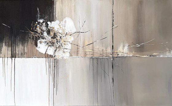 Set Beige Grey gold abstract