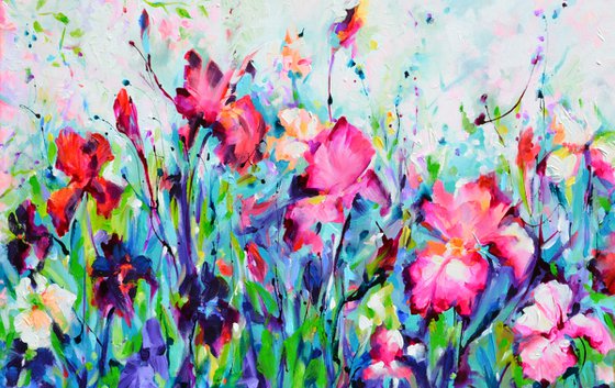 Colorful Iris Garden