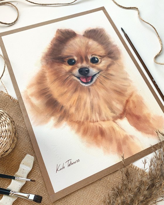 Dog portrait 29x38 cm