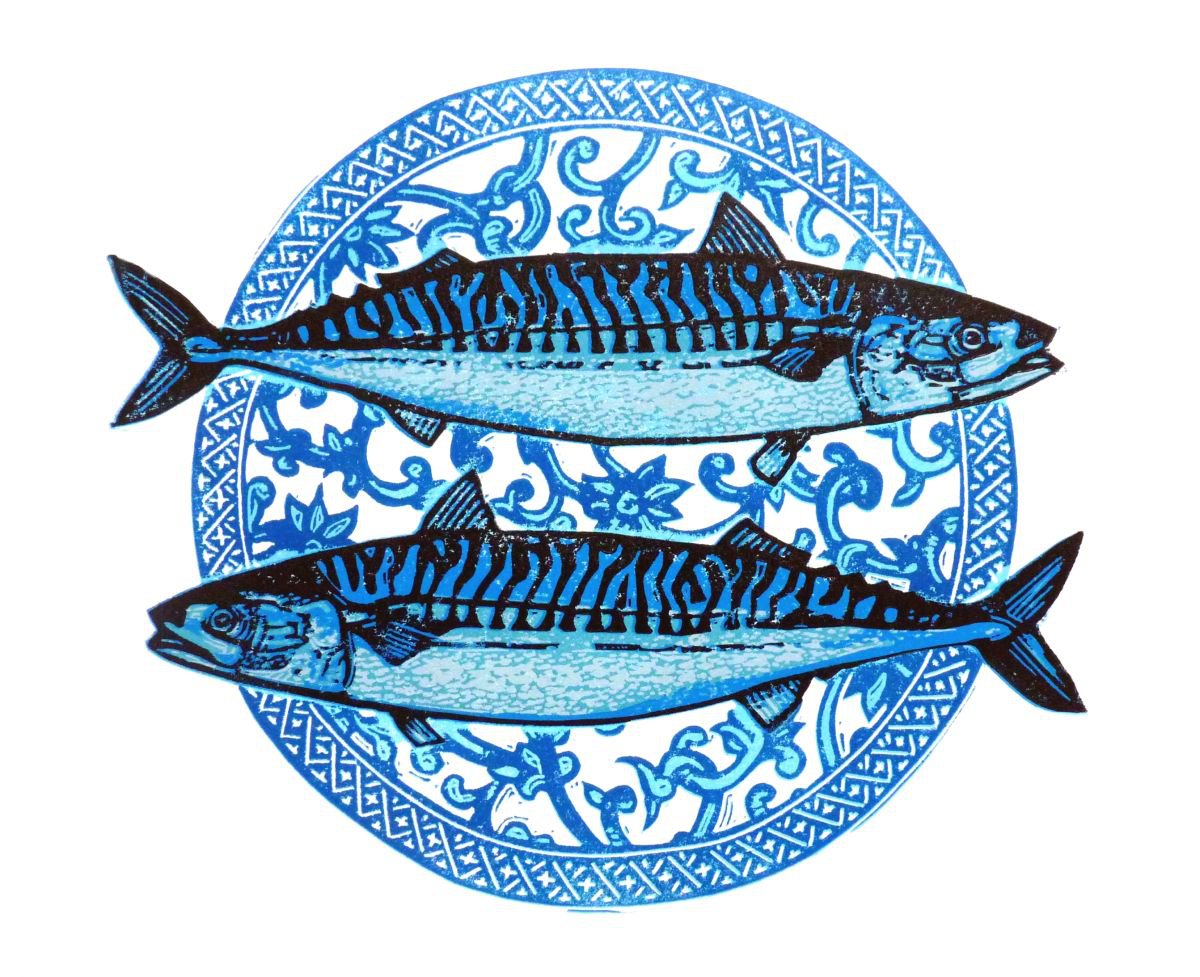 Plate of Mackerel by Ieuan Edwards