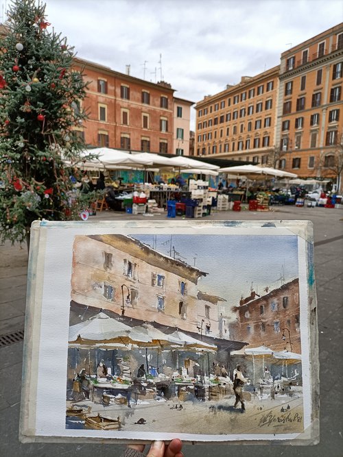 Italian market in Trastevere by Natalia Yaroshuk