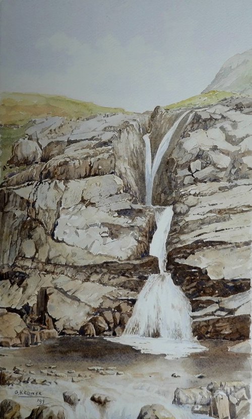 Waterfall Glencoe. Scotland by Gerard Kramer