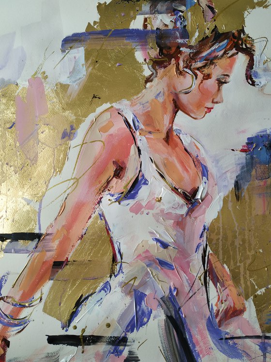 Dance Inside -  Figurative painting on paper