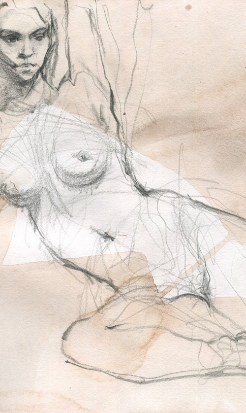 Abstracted Nude in Rest by Samira Yanushkova