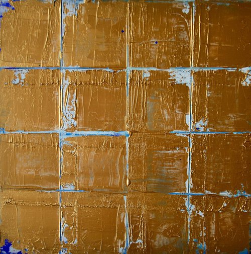 Gold Over Blue and White by David  Frutko