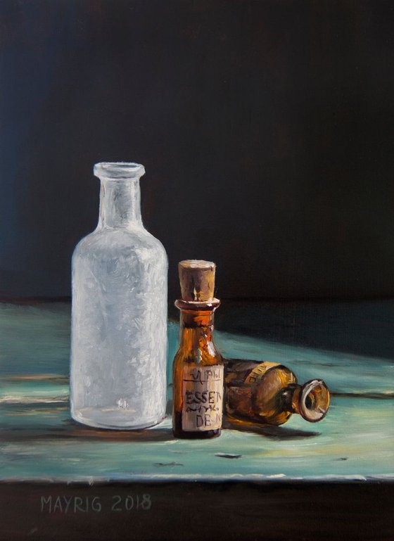 Small bottles (Original Oil Painting)
