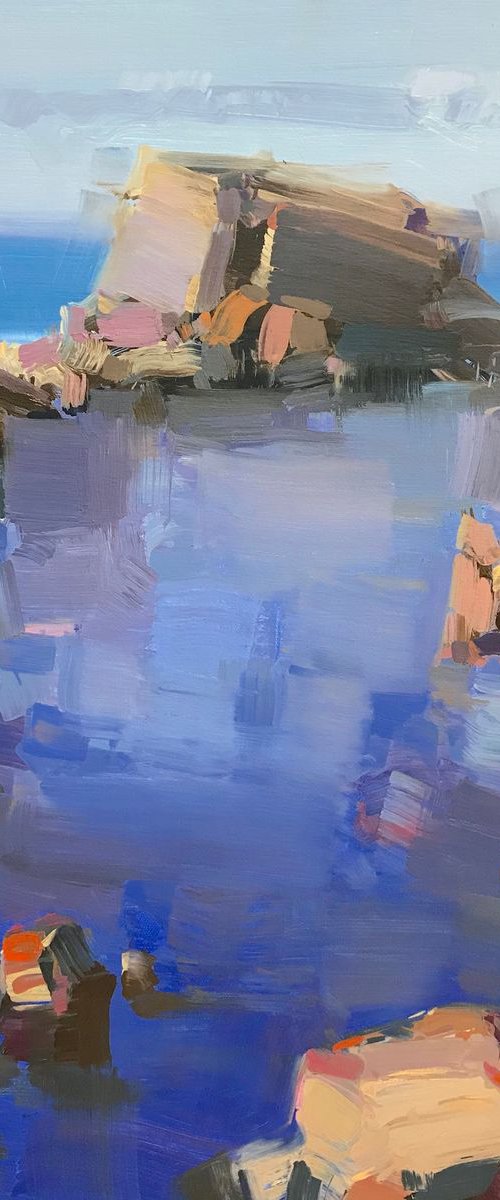 Cliffs, Original oil painting, Handmade artwork, One of a kind Signed by Vahe Yeremyan