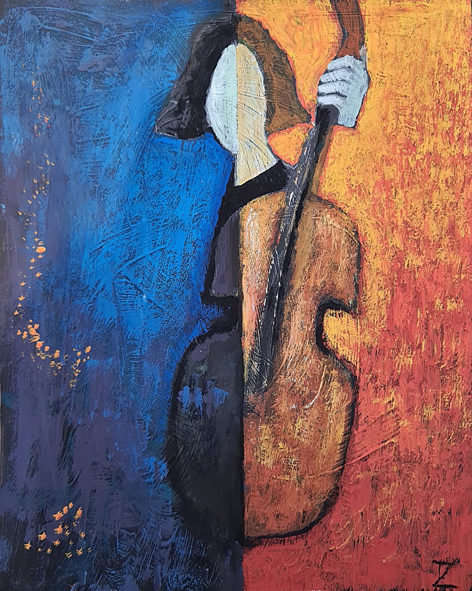 Expressive Painting , Burnt Horizon By Zhana Viel, 9 X 12, Artwork For Sale On Artfinder