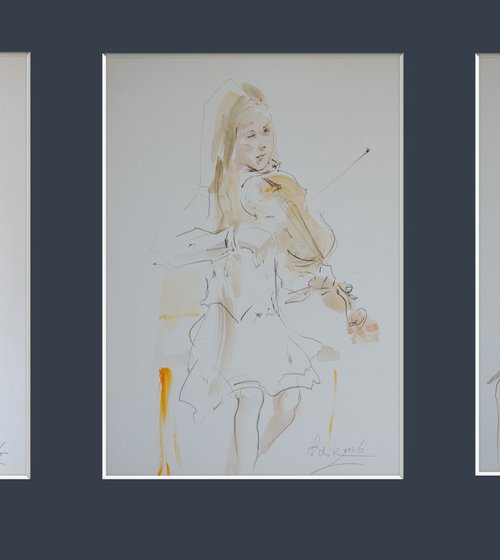 Young Violinist by Irina Bibik-Chkolian