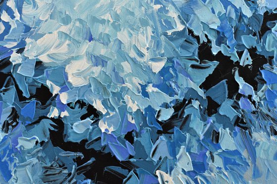 Blue Abstract Painting 24x48