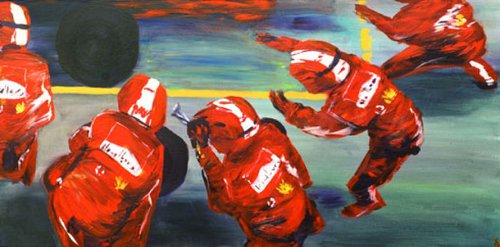 Excellence - Ferrari Pit Stop IV by Kathryn Sassall