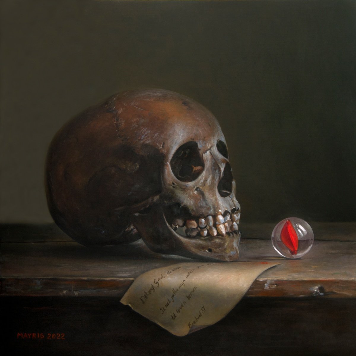 Photorealistic Still Life Oil Painting By Mayrig Simonjan, 16 X 16", Come To Life, Original Artwork