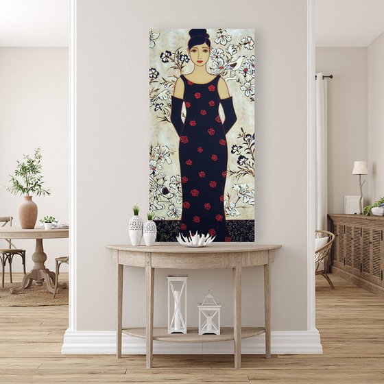 Woman with Black Dress
