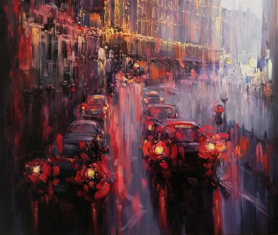 " London " large oil painting by Artem Grunyka