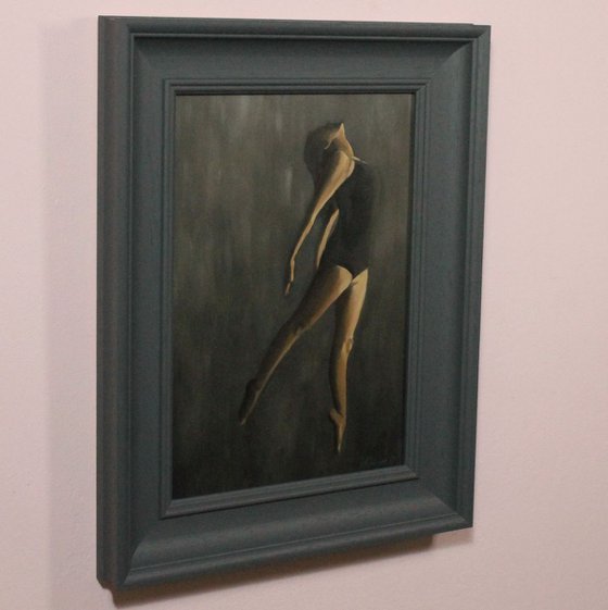 High, Ballet Painting, Ballerina, Framed Dancer Painting