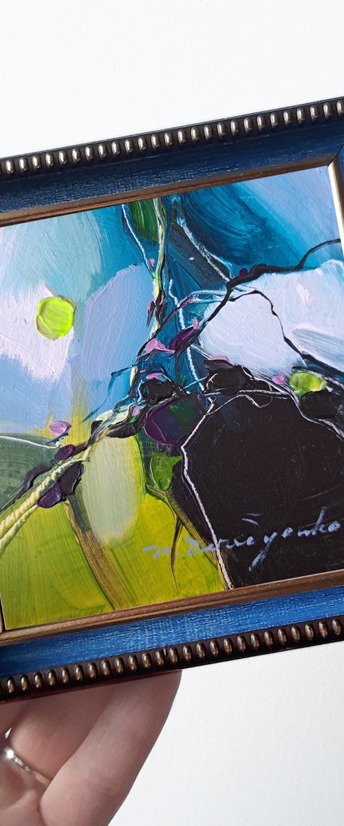 Abstract landscape painting by Nataly Derevyanko