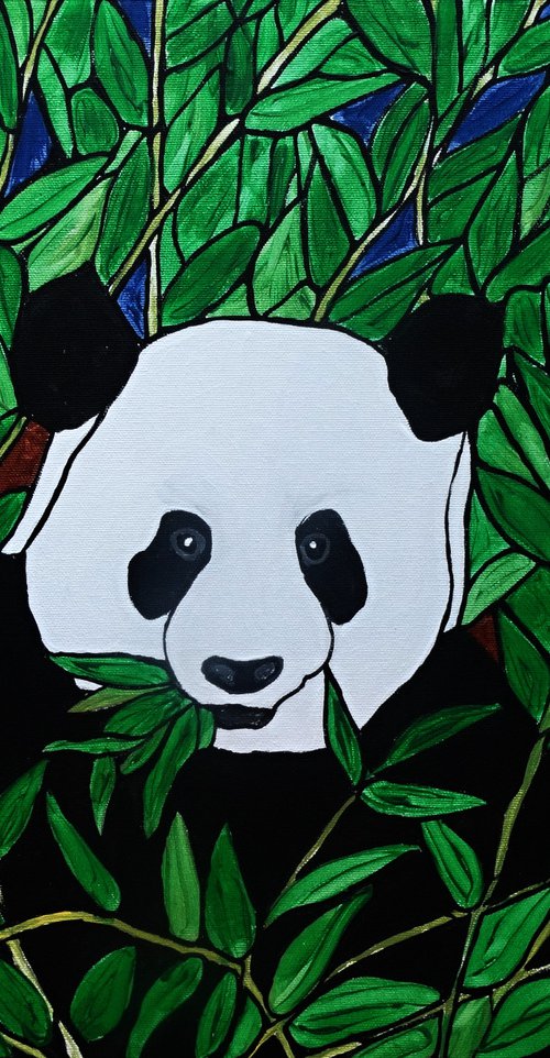 Panda Bear -Eating your greens by Rachel Olynuk