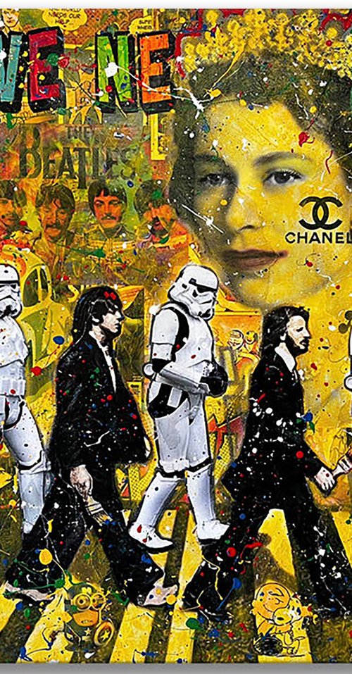 Royalty Beatles - Original Painting on Canvas by Gardani Art