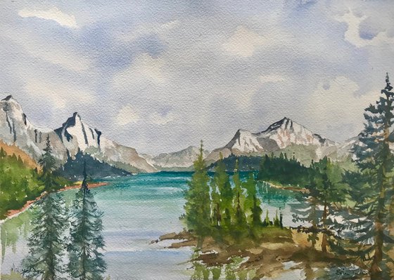 The Calm of Lake Maligne, Canada