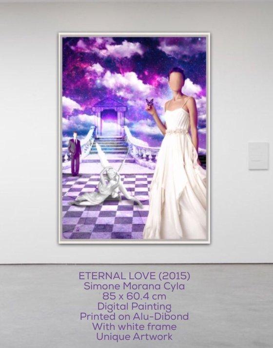 ETERNAL LOVE | 2015 | DIGITAL PAINTING PRINTED ON ALU-DIBOND WITH WHITE FRAME | 60 X 85 CM | SIMONE MORANA CYLA | UNIQUE ARTWORK | HIGH QUALITY | PUBLISHED |