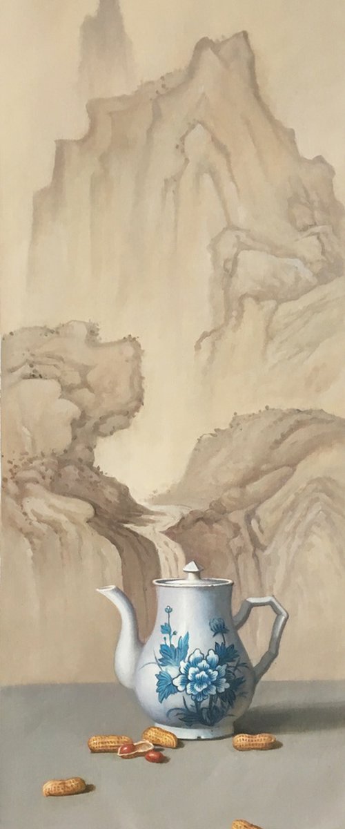 Chinese teapot with peanuts t163 by Kunlong Wang
