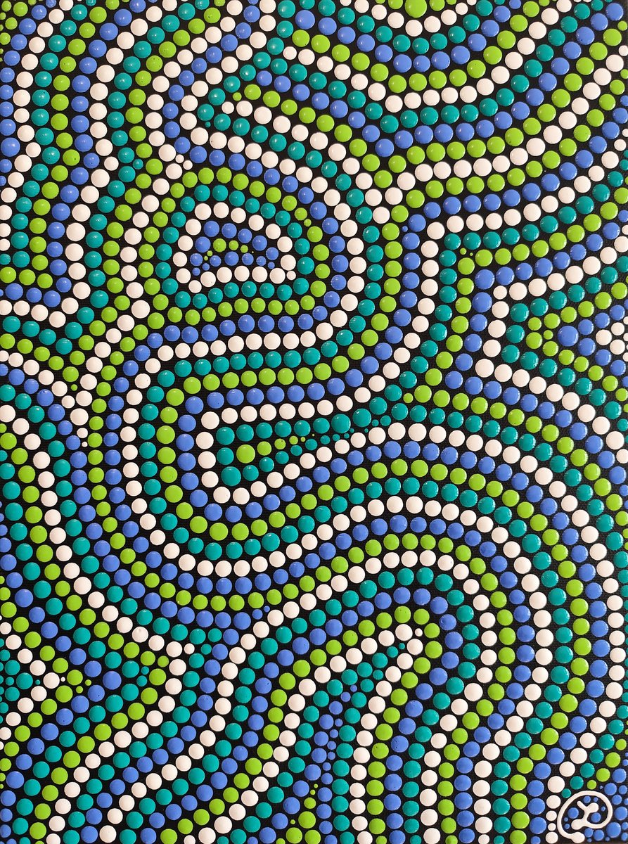 Geometric Abstract Acrylic Painting By Oxana Lazari, 12 X 16", Earth