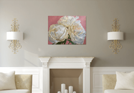 White peonies