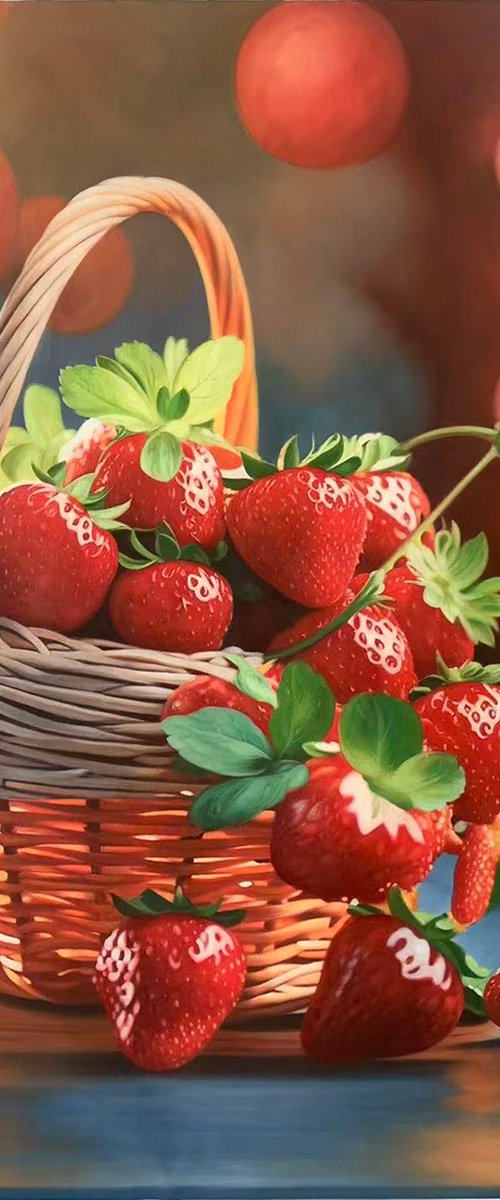 Strawberries in basket t309 by Kunlong Wang