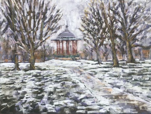 February snow on Clapham Common by Louise Gillard
