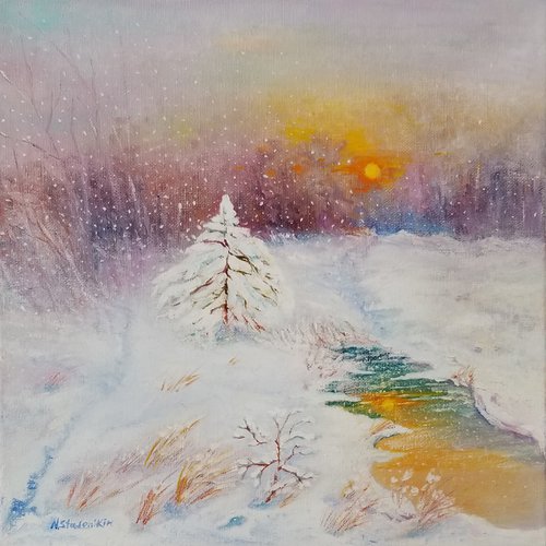 Winter Sunset by Nataliya Studenikin